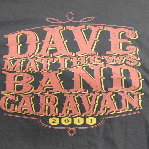 Dave Matthews Band Shirt Small Gray Band 2011 Caravan Flaming Lips OAR - Picture 1 of 8